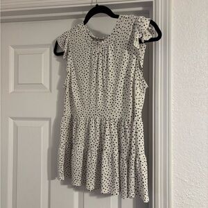 Monteau Black and White Polka Dot Kids Dress